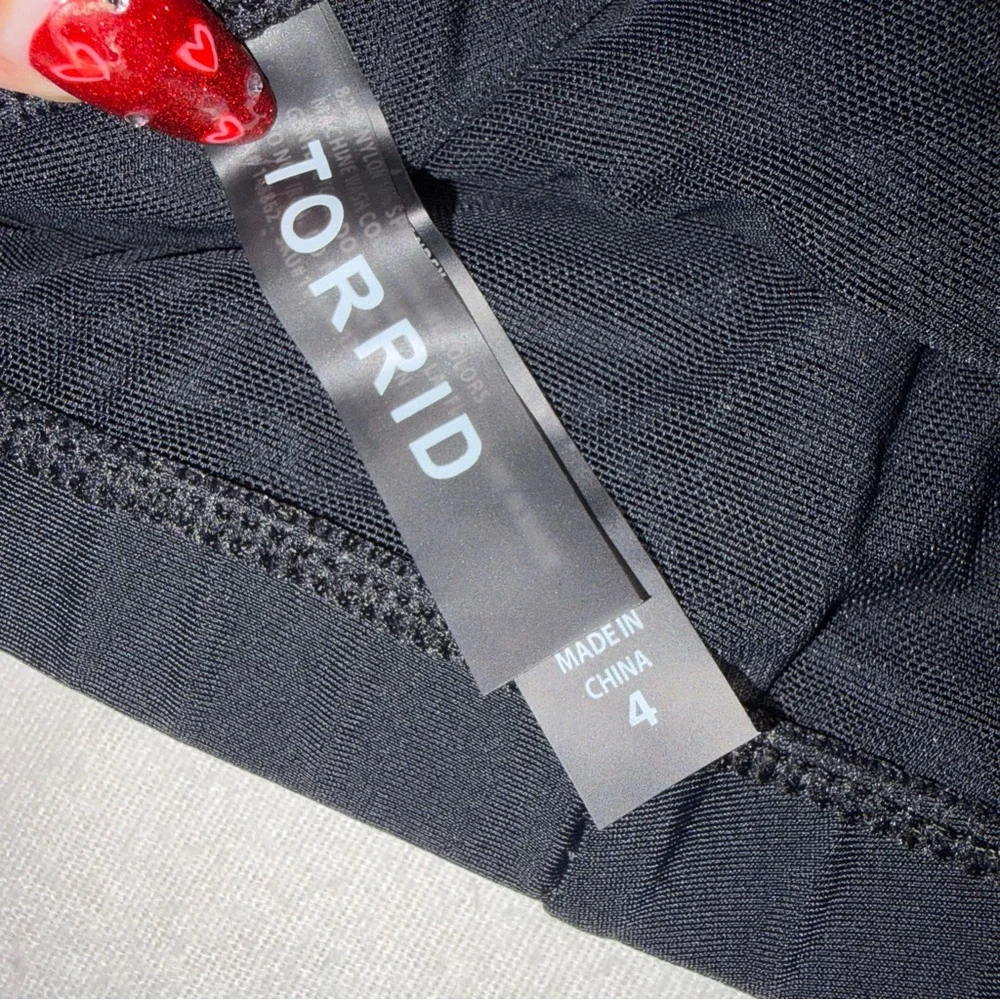 Torrid Black‎ Ruffled Bikini Top and Bottom Size 3X and 4X